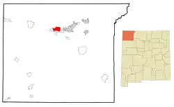 Location of former Kirtland, New Mexico CDP