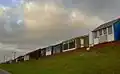 Beach huts on Roman Bank