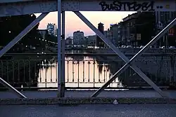 At night