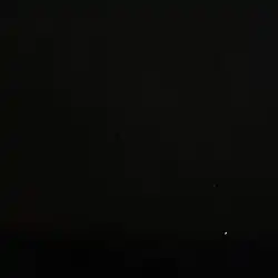 A black background