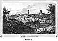 Auerbach, lithographie from a drawing by Carl Wilhelm Arldt, 1839