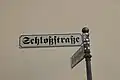 Blackletter form of the ſʒ ligature (Erfurt street signs)