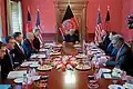 Afghan President Ashraf Ghani with John Kerry