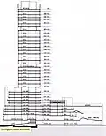 Section plan of Shaw Tower.
