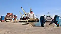 (L–R) Selatan Damai and Laju Laju moored at the port in 2018