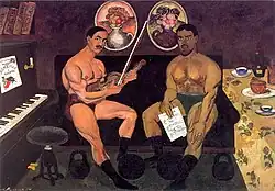 Self-portrait and a Portrait of Pyotr Konchalovsky, 1910