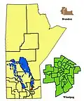 The 2011–2019 boundaries for Selkirk highlighted in red.