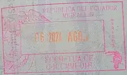 Entry stamp