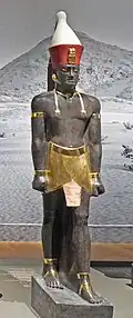 Senkamanisken, Louvre Museum reconstruction, with pharaonic headdress.