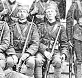 Serbian soldiers posing with their M1907/15 Berthier