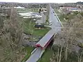 View from the air towards Manheim Central High School