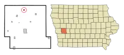 Location of Defiance, Iowa