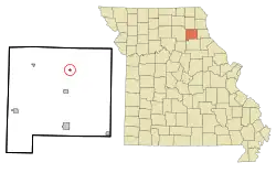 Location of Bethel, Missouri