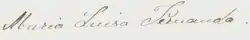 Infanta Luisa Fernanda's signature