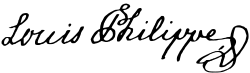 Louis Philippe I's signature