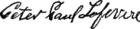 Peter Paul Lefevere, DD's signature