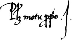 Paul IV's signature