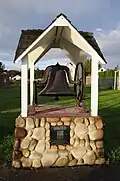 Memorial to Justin W. M. Hebert, a local soldier killed in Iraq in 2003.