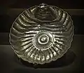 Silver shell-shaped cup for scooping water for hand washing during dinners and banquets from Pompeii Roman 1st century CE