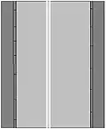 Keep left of the divider; no crossing of the divider in either direction at any time.