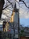 Works on the church on 18 January 2024