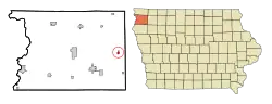 Location of Hospers, Iowa