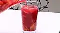 Colombian salpicón de frutas, a fruit cocktail beverage
