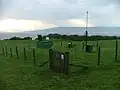 Visible during exercises; open hatch (subject to weather), GZI drum (white), FSM cover (green), BPI baffle plates (black) and, at Master Posts, aerial mast.