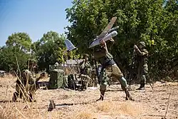 The Sky Rider Unit in action with a small Skylark UAV in January 2018