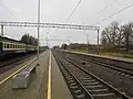 Rail tracks in the direction of Riga