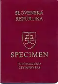 The non-biometric version issued between 2005 and 2008. The photo was imprinted directly onto the data page. Note that this is a specimen