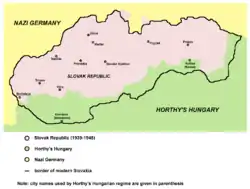 Image 17Tiso's independent Slovakia in 1941. (from History of Slovakia)