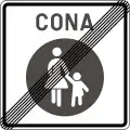III-32 End of pedestrian zone.