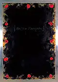 Small Rose Garden (1997) plastic roses and pitch on steel plate