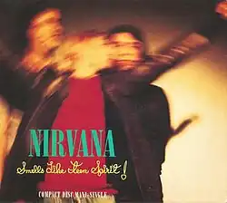 A blurred photo of the band with their logo superimposed and the song's title in script