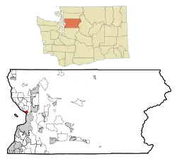 Location of Priest Point, Washington