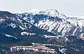Northeast aspect of Sheep Mountain rises above Sawtooth Mountain
