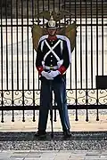 A Soldier of the Córdoba infantry company on guard duty, August 2024.