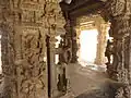 Decorative pillars of Kalyana mantapa with exquisite relief