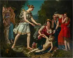 The death of Cenchirias, son of Neptune and the nymph Peirene, 1821–23