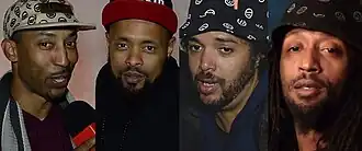 Souls of Mischief; from left to right: Phesto, Tajai, Opio, A-Plus