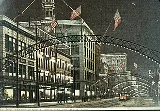 Postcard of 171-191 South High, c.&nbsp;1909-1910