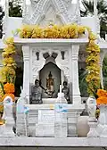 The idol of Phra phum Chaimongkol (พระภูมิชัยมงคล) of Tai folk religion in Spirit House