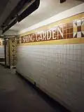 Tiles at Broad–Spring Garden station