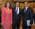 President Enrique Peña Nieto along with First Lady Angélica Rivera and President Ollanta Humala in Tokyo, Japan; 2013.