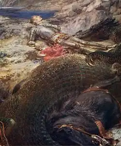 St. George and the Dragon by Briton Reviere (c. 1914)