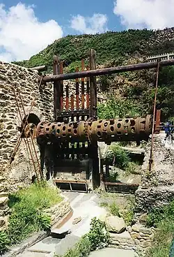 Blue Hills Tin Streams. Water-powered Cornish Stamps used for dressing tin.
