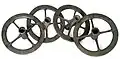 Bronze wheels from Stade, Germany, c. 1000 BC