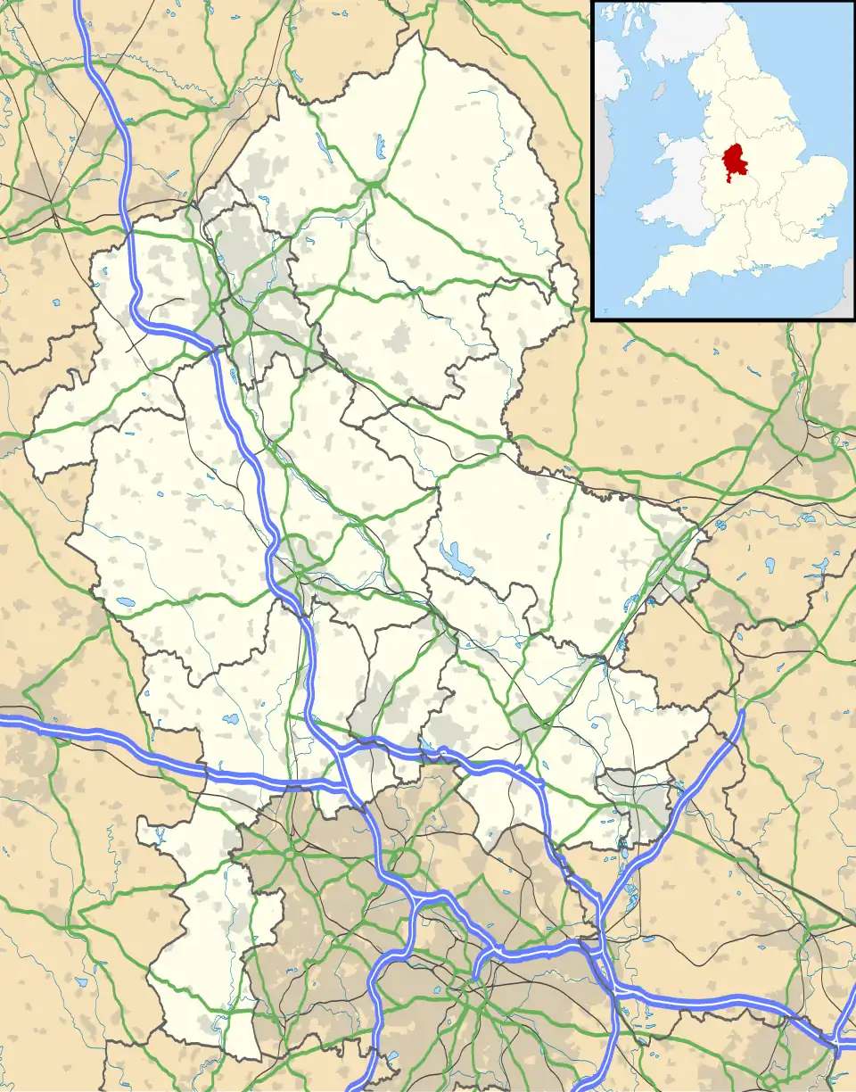 Mow Cop is located in Staffordshire