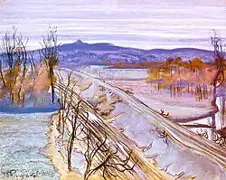 View of Kościuszko Mound, Stanisław Wyspiański